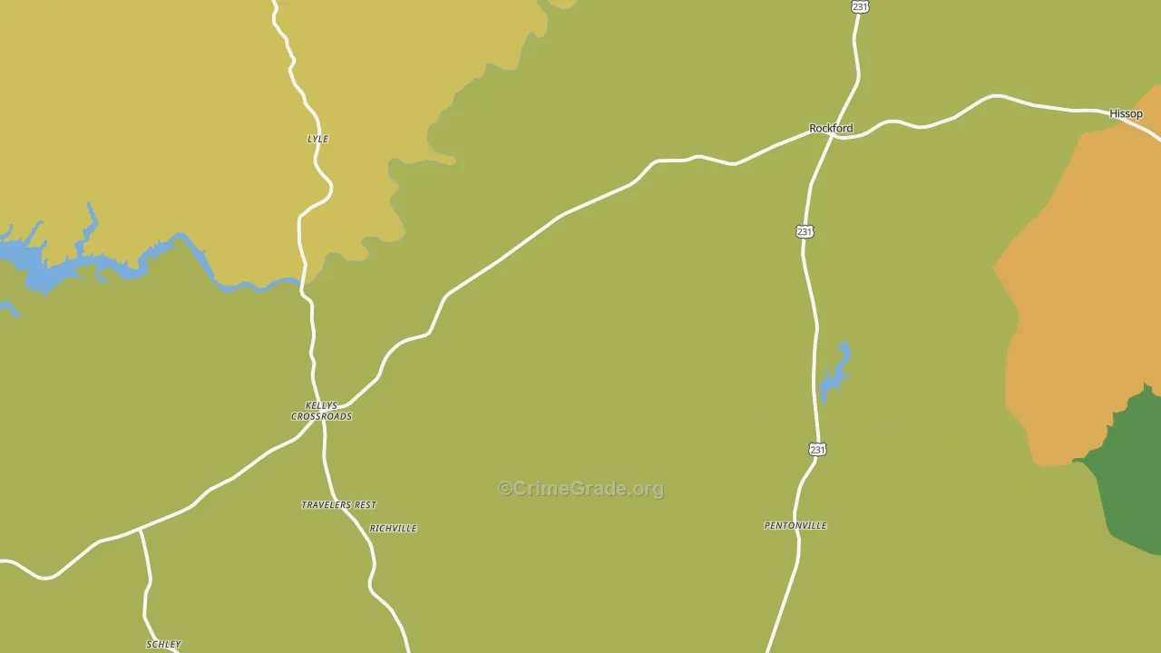 Hissop, AL Map of Drug-Related Crime Rates