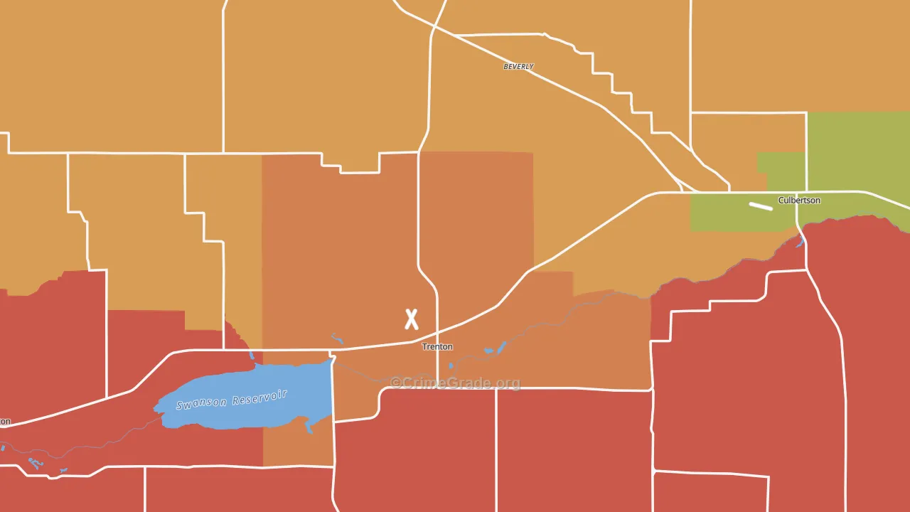 Hitchcock County, NE Map of Drug-Related Crime Rates