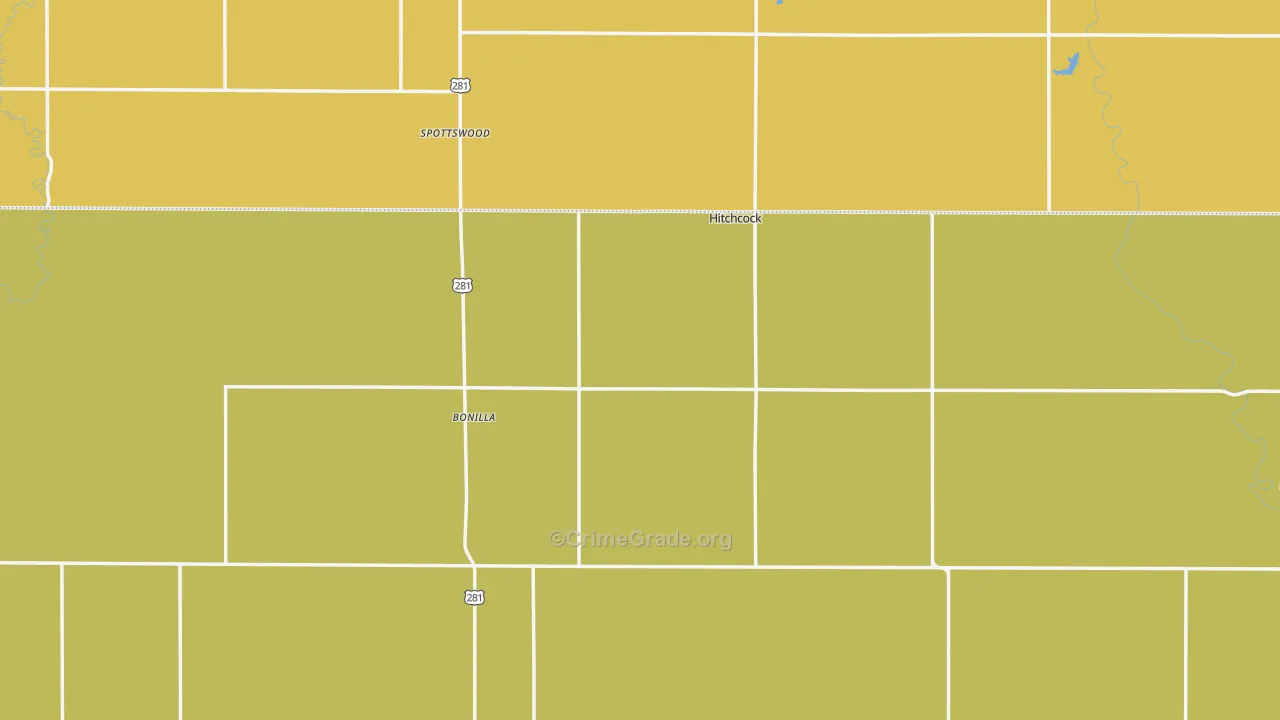 Hitchcock, SD Map of Drug-Related Crime Rates