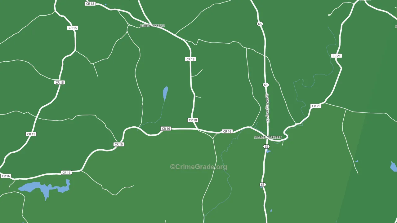 Hoag Corners, NY Map of Drug-Related Crime Rates