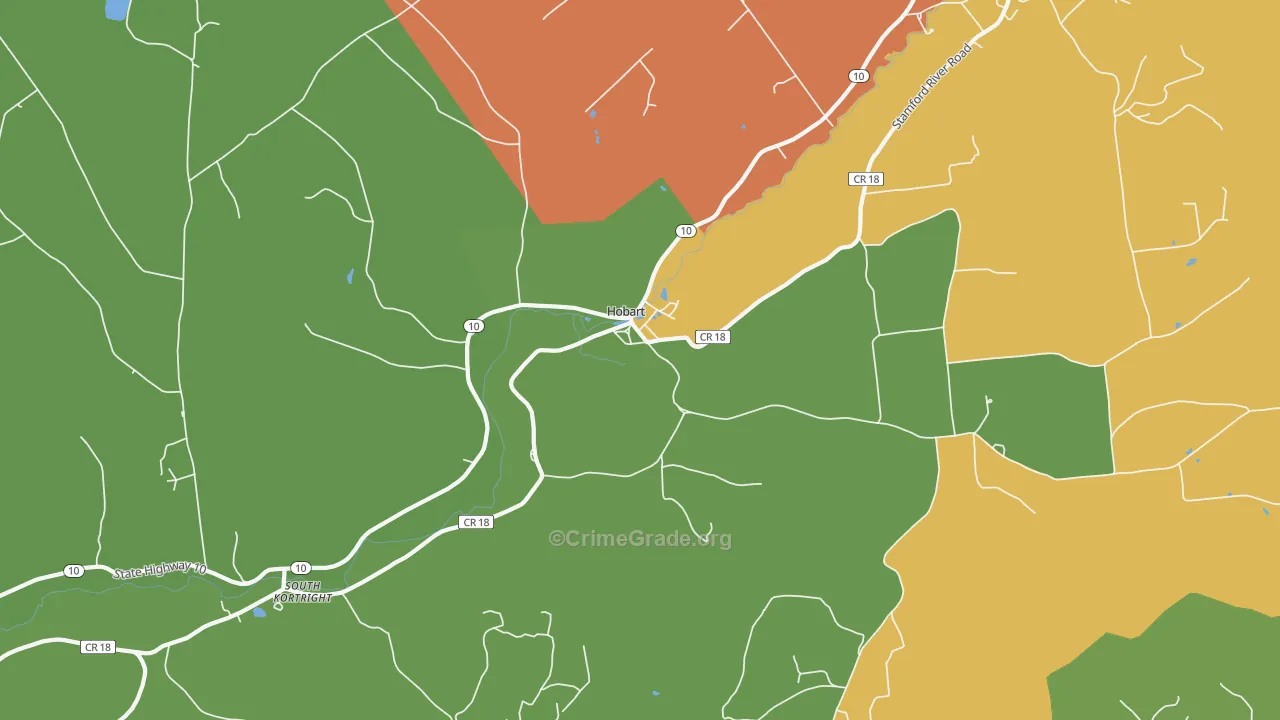 Hobart, NY Map of Drug-Related Crime Rates