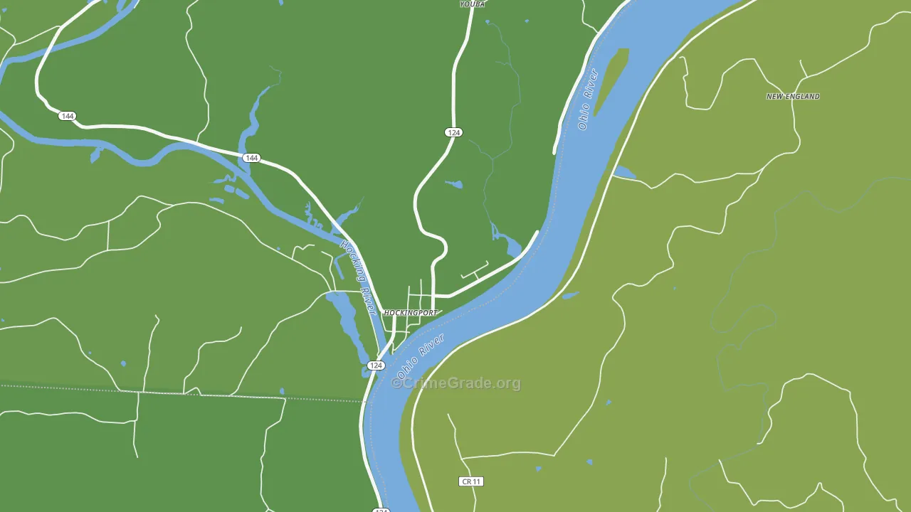 Hockingport, OH Map of Drug-Related Crime Rates