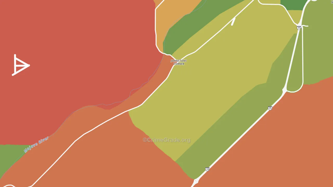 Hodge, CA Map of Drug-Related Crime Rates