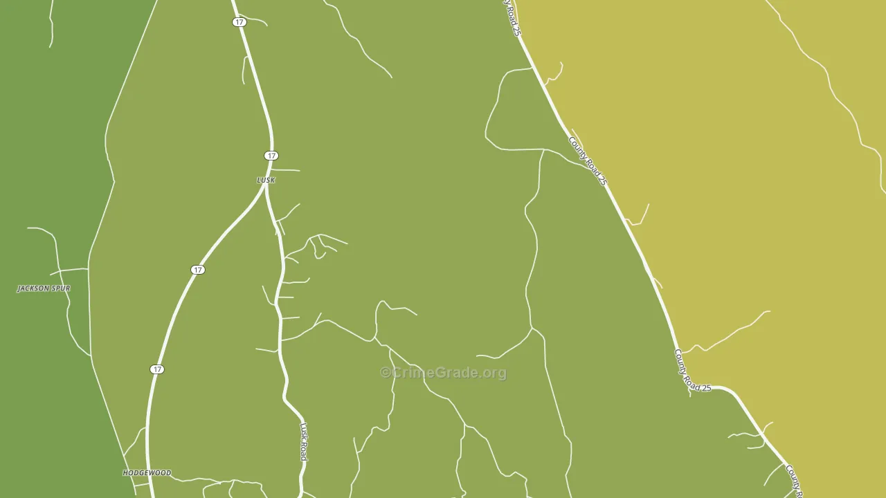 Hodgewood, AL Map of Drug-Related Crime Rates