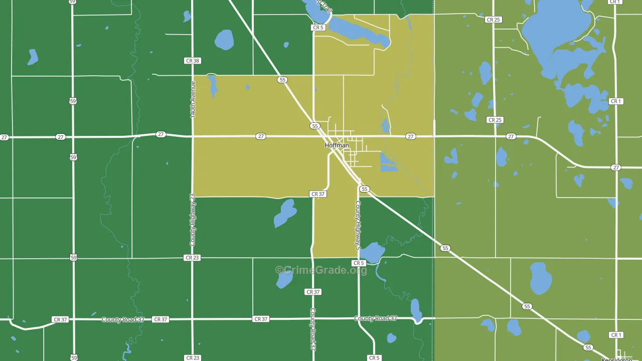 Hoffman, MN Map of Drug-Related Crime Rates
