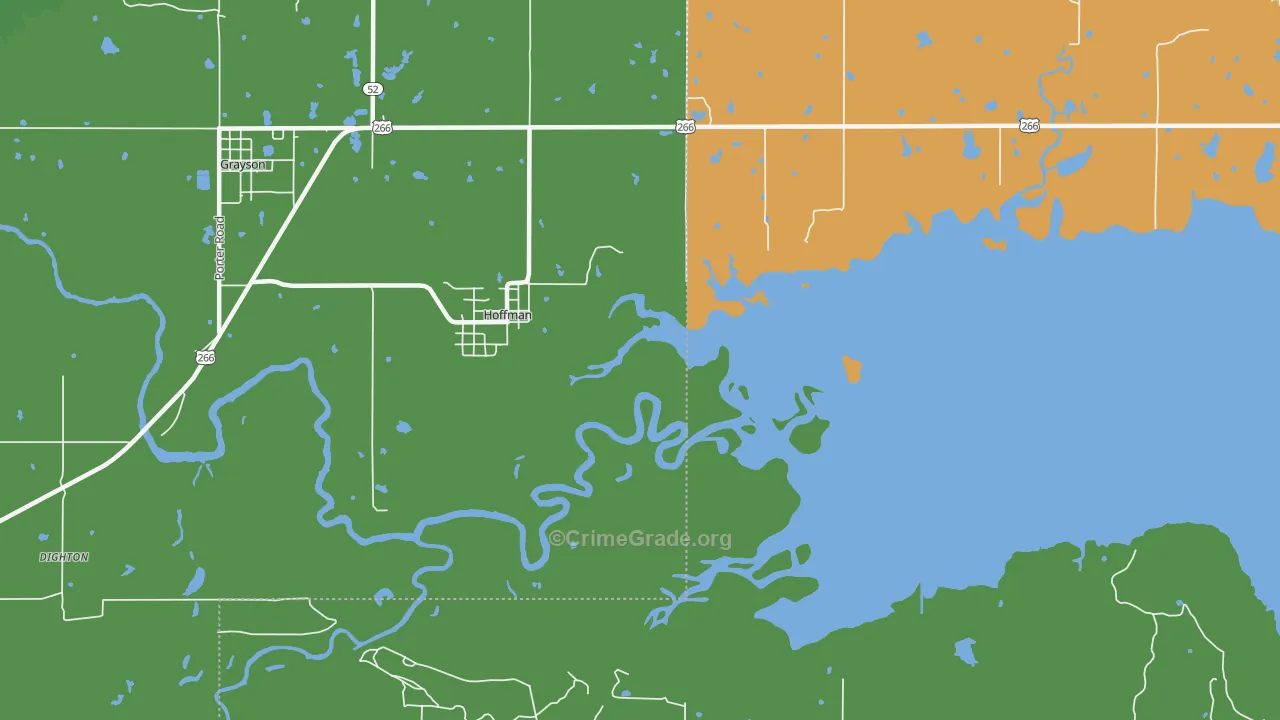 Hoffman, OK Map of Drug-Related Crime Rates