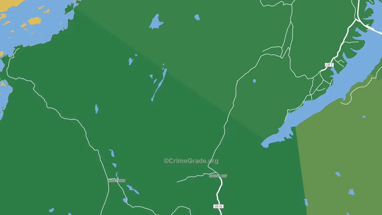 Hogtown, NY Map of Drug-Related Crime Rates