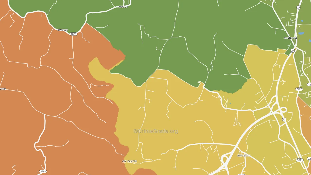 Hogue, KY Map of Drug-Related Crime Rates