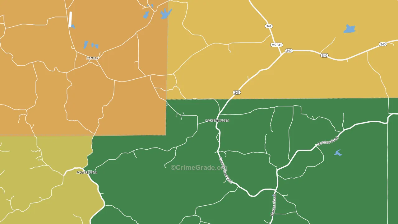 Hohenlinden, MS Map of Drug-Related Crime Rates