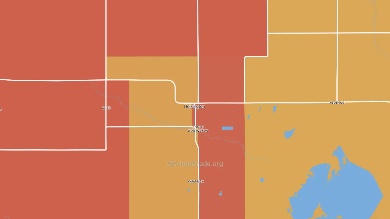 Hoisington, KS Map of Drug-Related Crime Rates