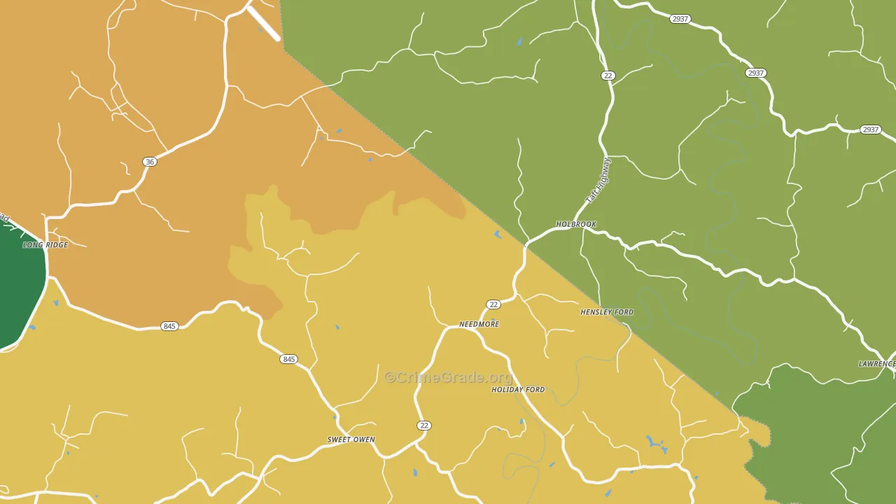 Holbrook, KY Map of Drug-Related Crime Rates