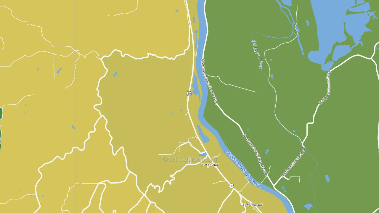 Holbrook, OR Map of Drug-Related Crime Rates