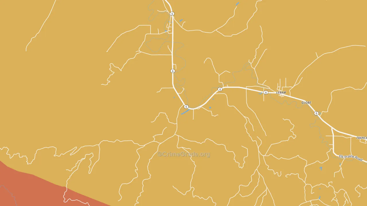 Holcomb, WA Map of Drug-Related Crime Rates