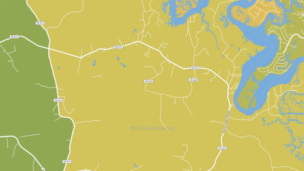 Holdcroft, VA Map of Drug-Related Crime Rates