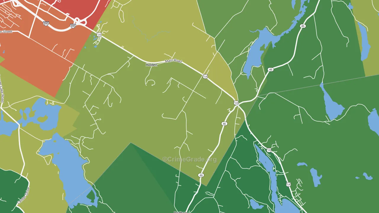 Holden, ME Map of Drug-Related Crime Rates