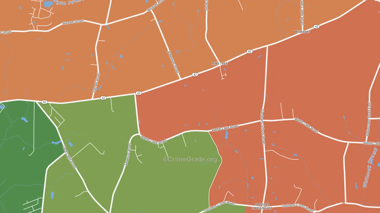 Holdens Crossroads, NC Map of Drug-Related Crime Rates