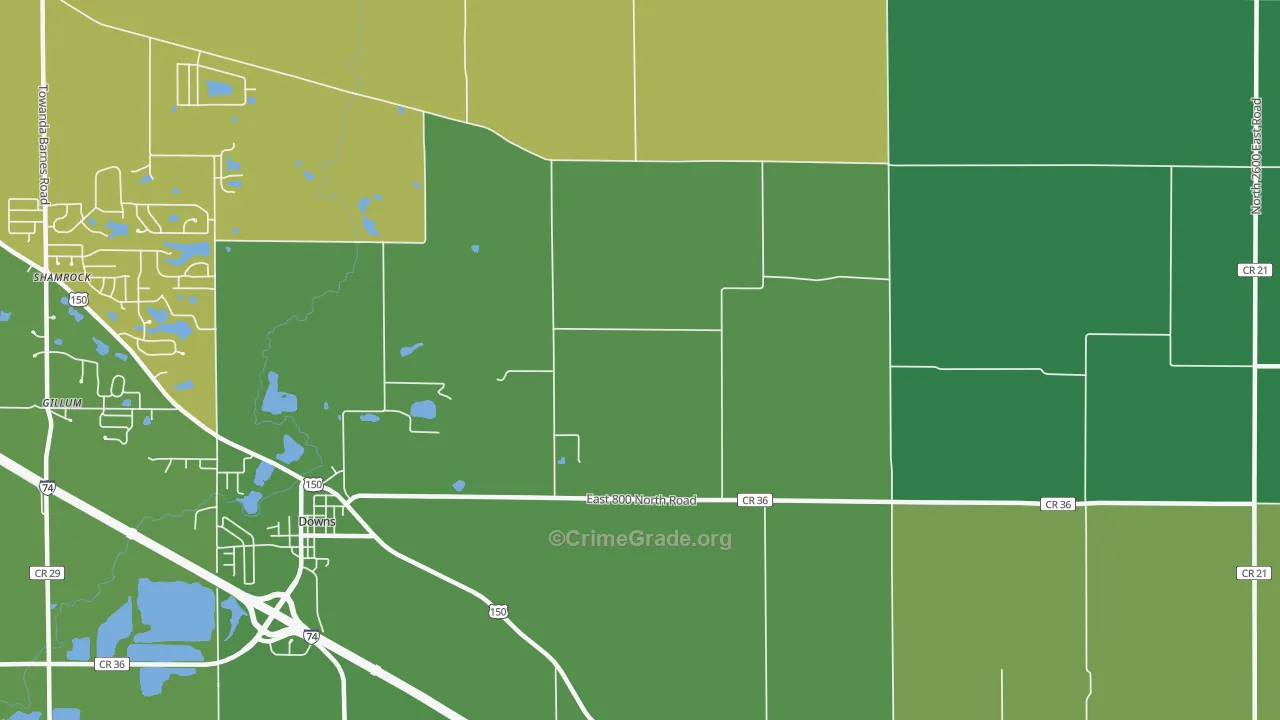 Holder, IL Map of Drug-Related Crime Rates