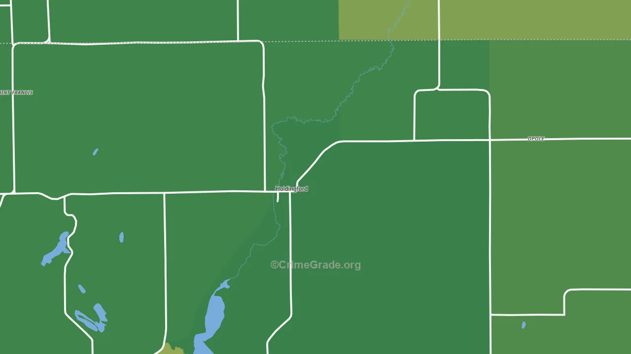 Holdingford, MN Map of Drug-Related Crime Rates