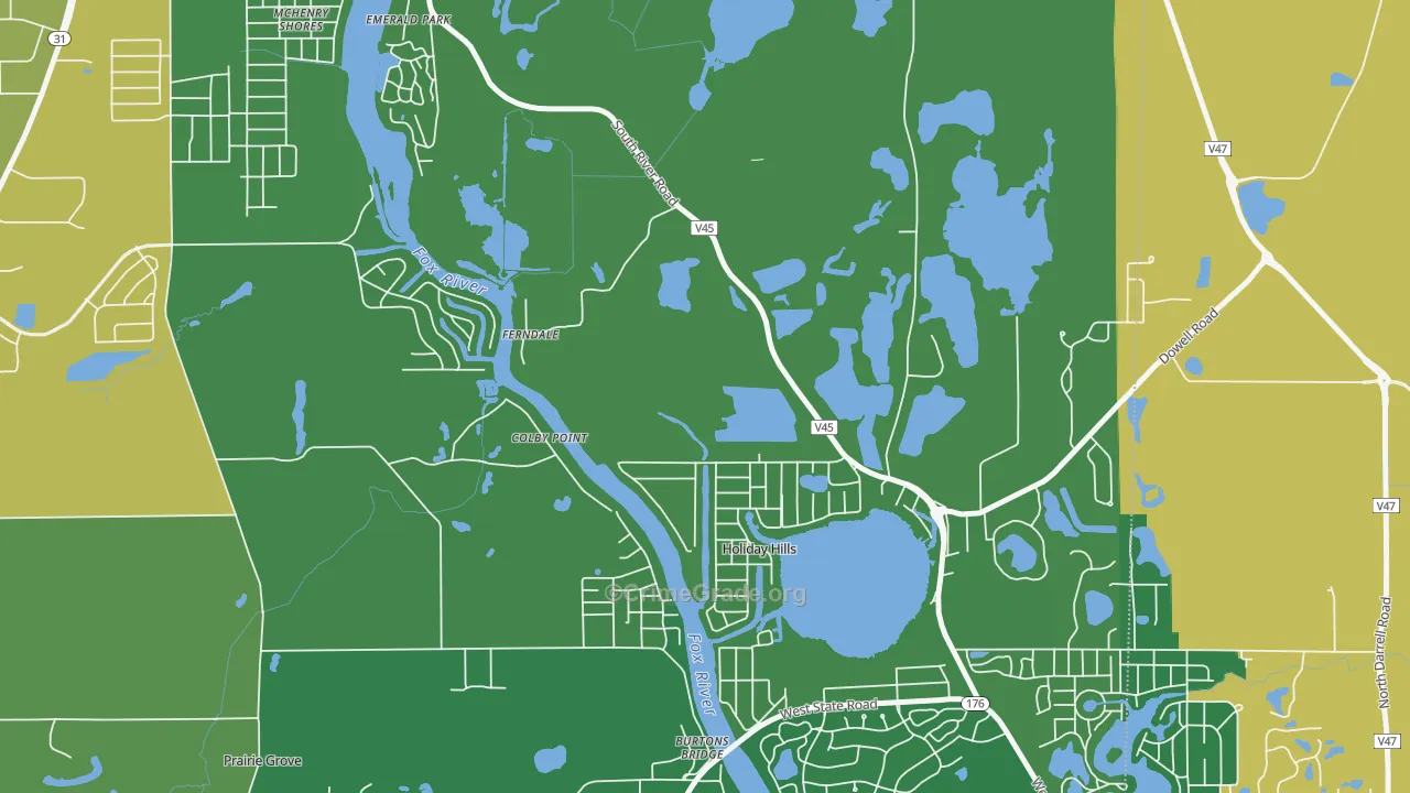 Holiday Hills, IL Map of Drug-Related Crime Rates