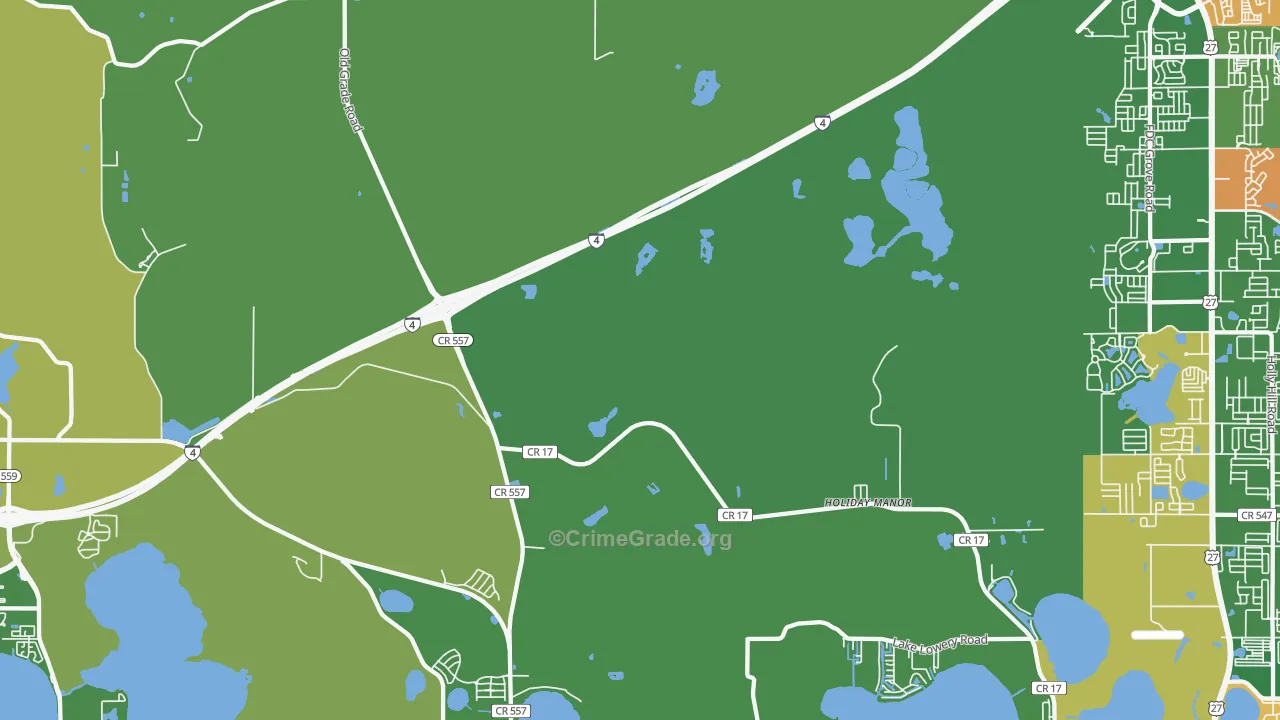 Holiday Manor, FL Map of Drug-Related Crime Rates