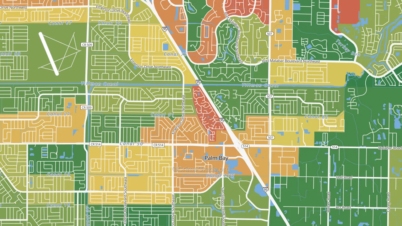 Holiday Park, Palm Bay, FL Map of Drug-Related Crime Rates