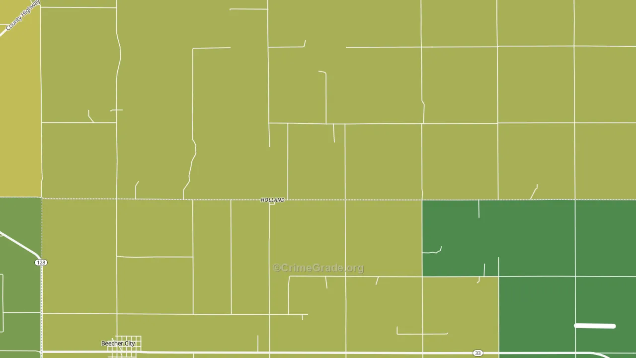 Holland, IL Map of Drug-Related Crime Rates