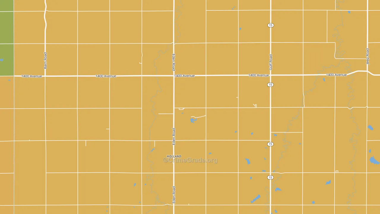 Holland, KS Map of Drug-Related Crime Rates