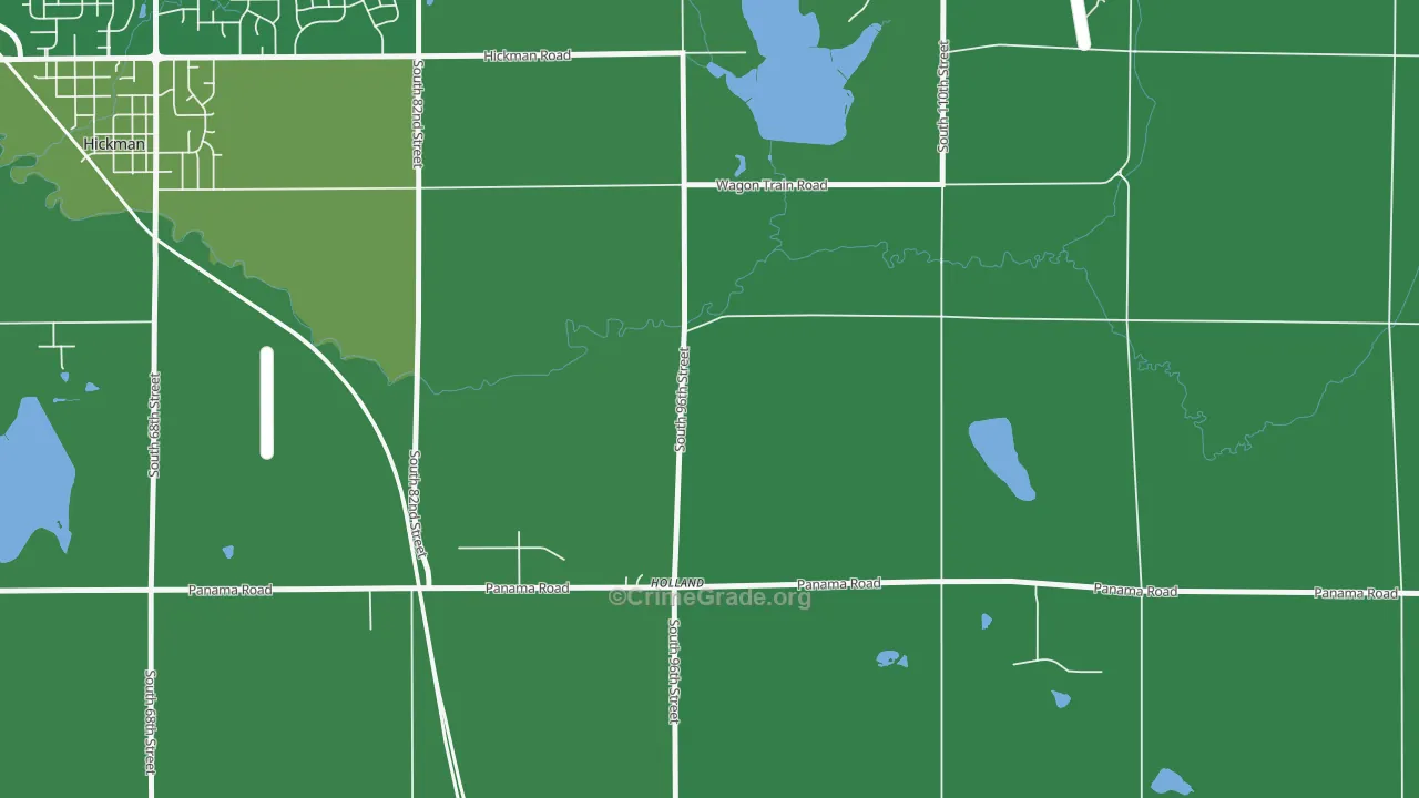 Holland, NE Map of Drug-Related Crime Rates