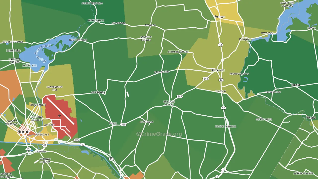 Holland Patent, NY Map of Drug-Related Crime Rates