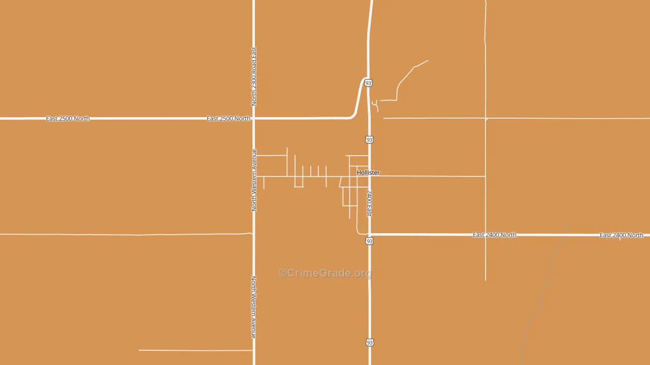 Hollister, ID Map of Drug-Related Crime Rates