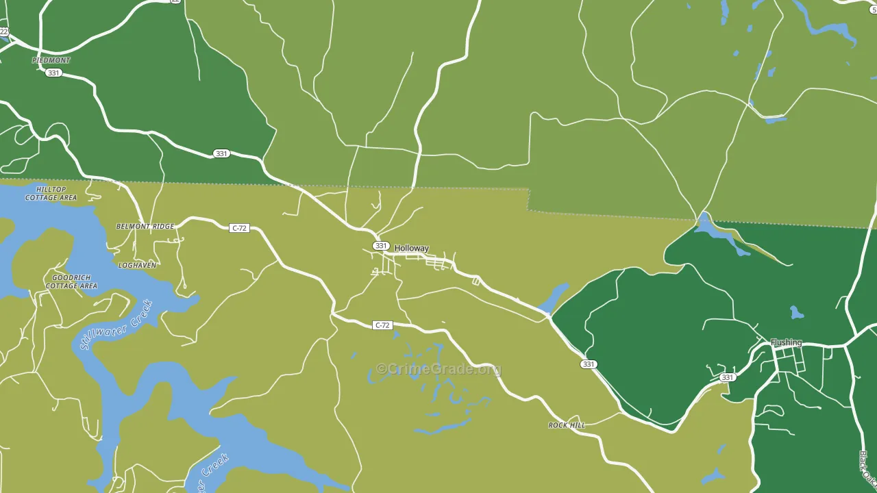 Holloway, OH Map of Drug-Related Crime Rates