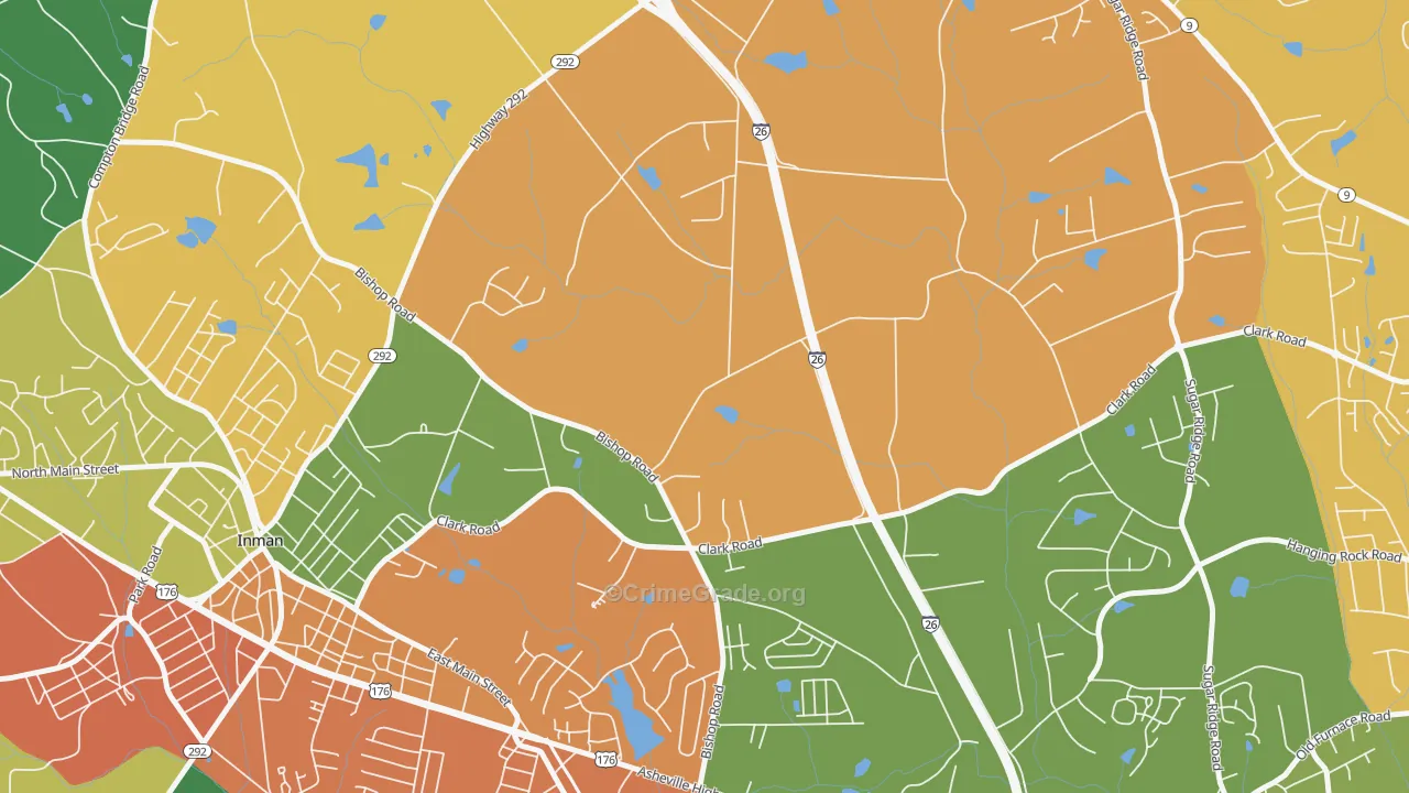 Holly Springs, SC Map of Drug-Related Crime Rates