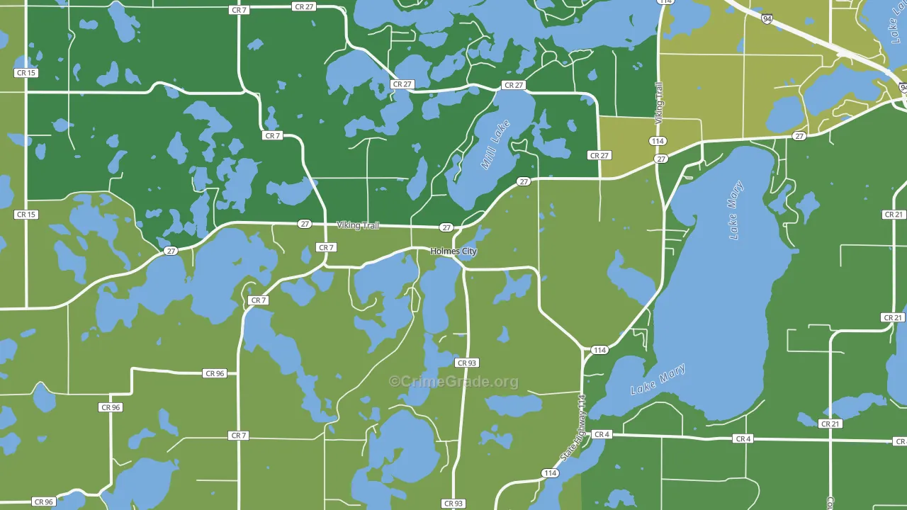 Holmes City, MN Map of Drug-Related Crime Rates