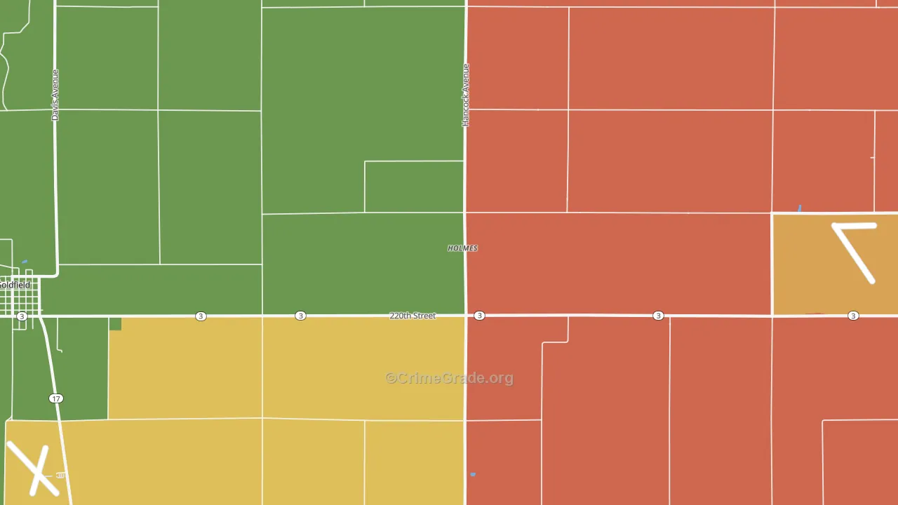 Holmes, IA Map of Drug-Related Crime Rates