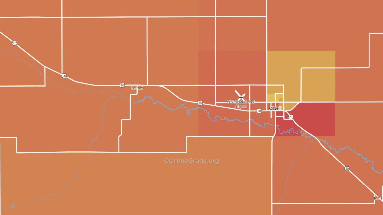 Holt County, NE Map of Drug-Related Crime Rates