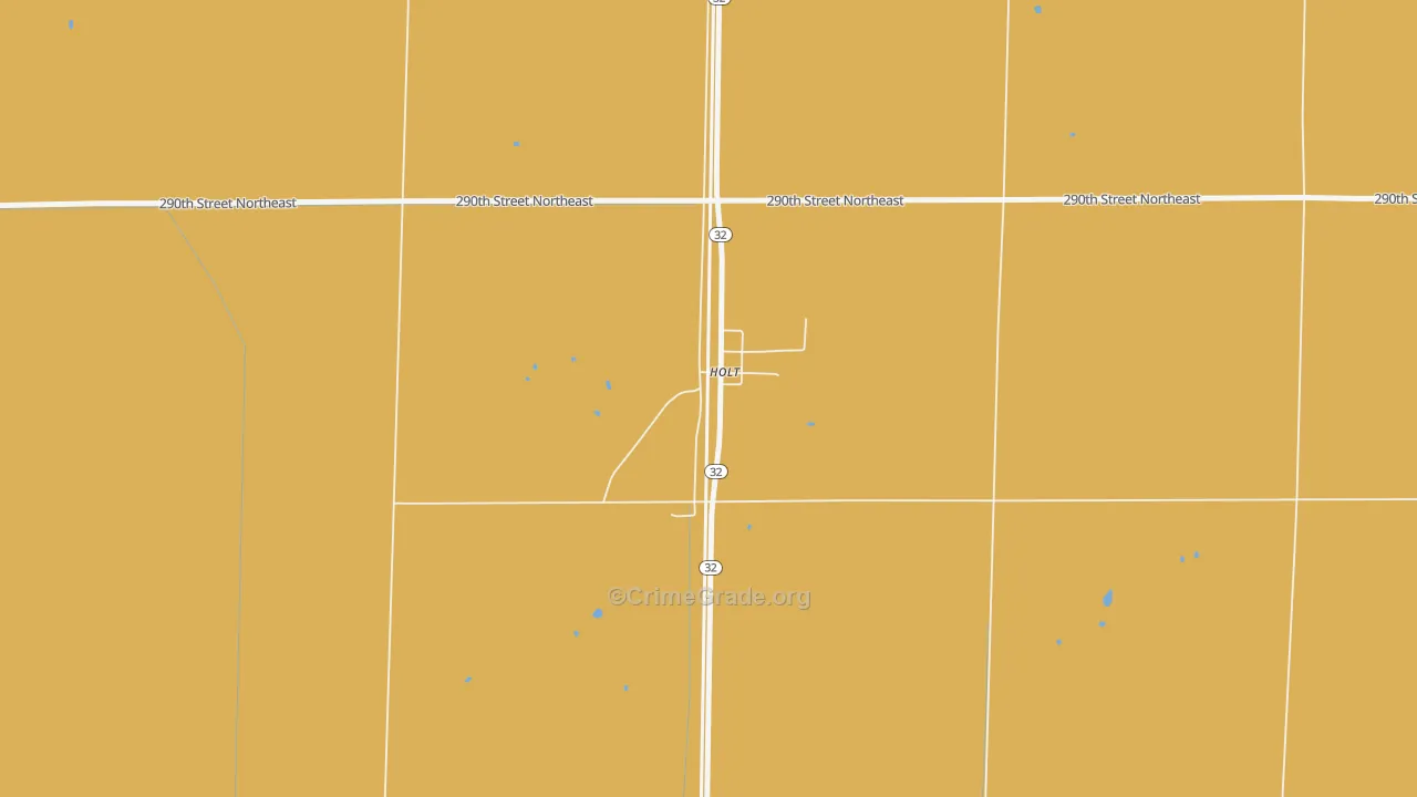 Holt, MN Map of Drug-Related Crime Rates