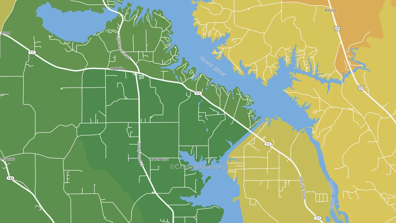 Holtville, AL Map of Drug-Related Crime Rates