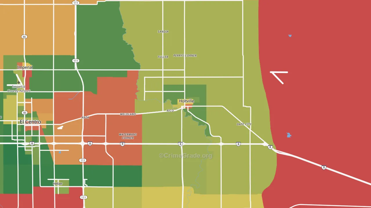 Holtville, CA Map of Drug-Related Crime Rates
