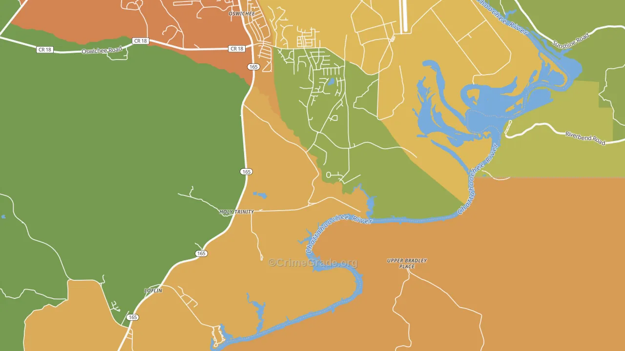 Holy Trinity, AL Map of Drug-Related Crime Rates