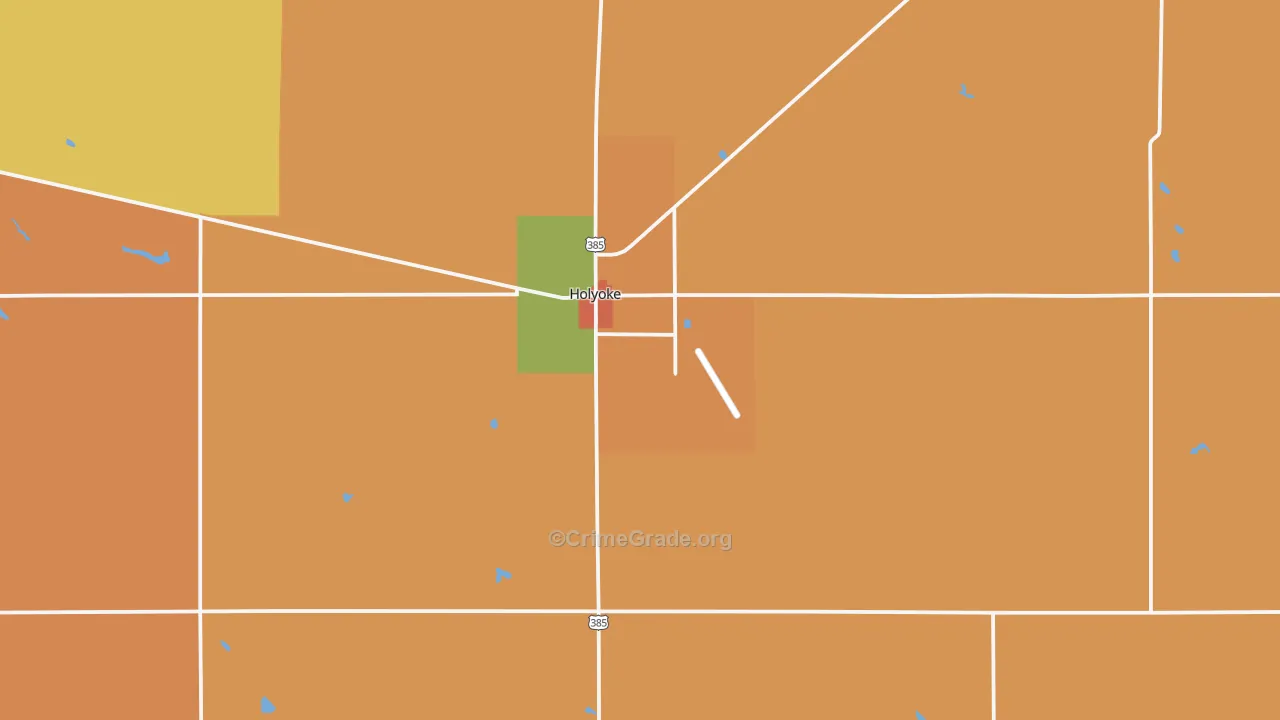 Holyoke, CO Map of Drug-Related Crime Rates
