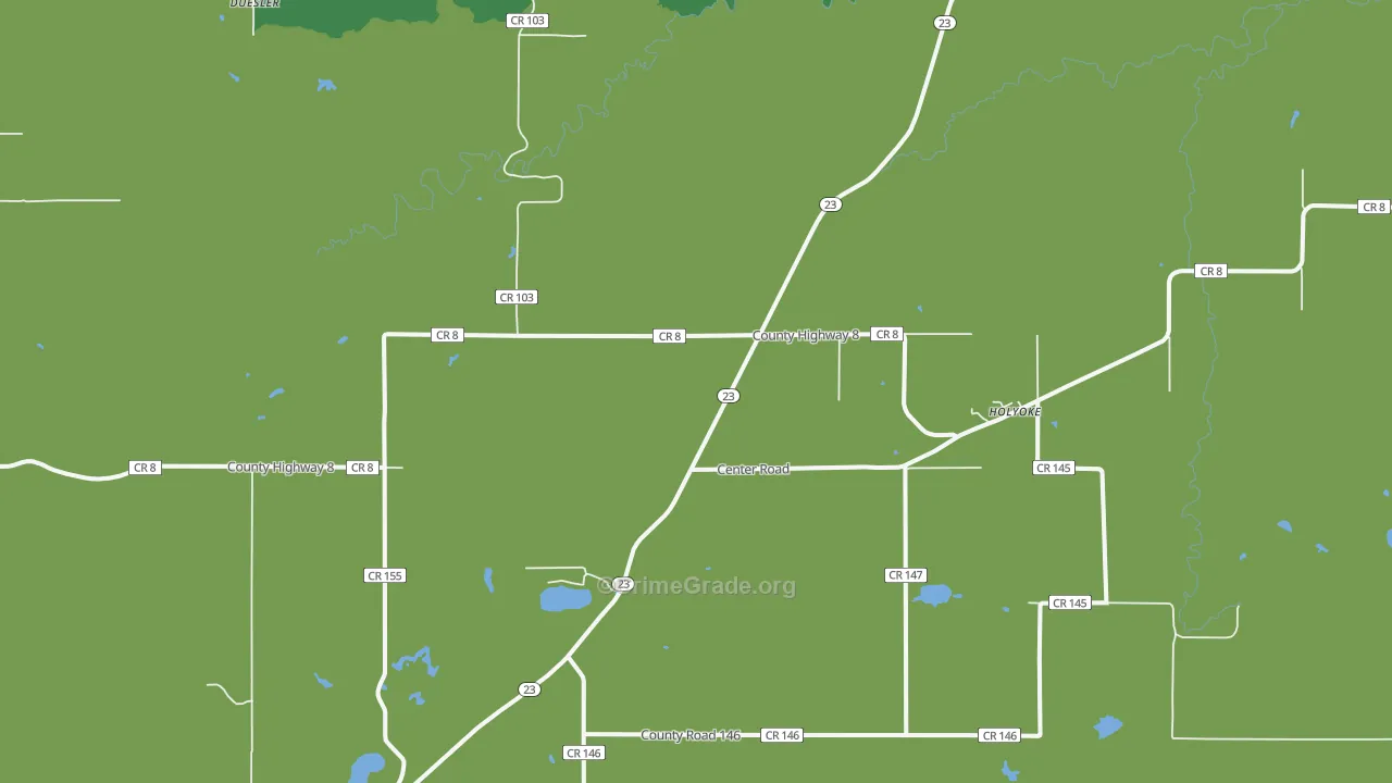 Holyoke, MN Map of Drug-Related Crime Rates