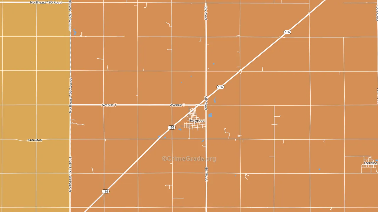 Holyrood, KS Map of Drug-Related Crime Rates