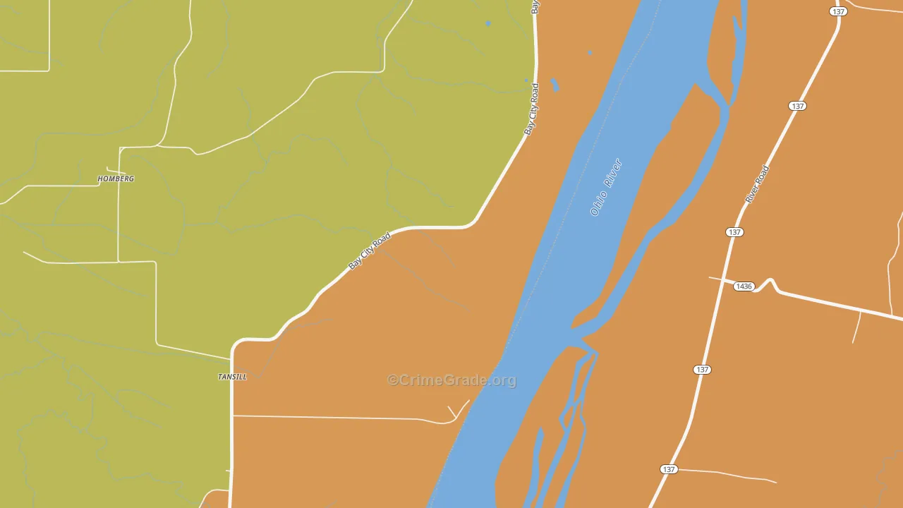 Homberg, IL Map of Drug-Related Crime Rates