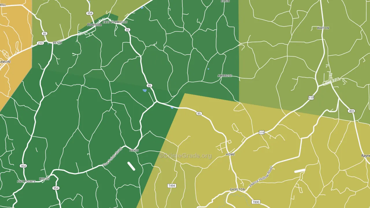 Home, PA Map of Drug-Related Crime Rates