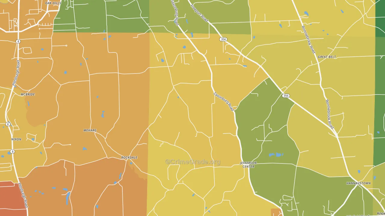 Homeacre, PA Map of Drug-Related Crime Rates