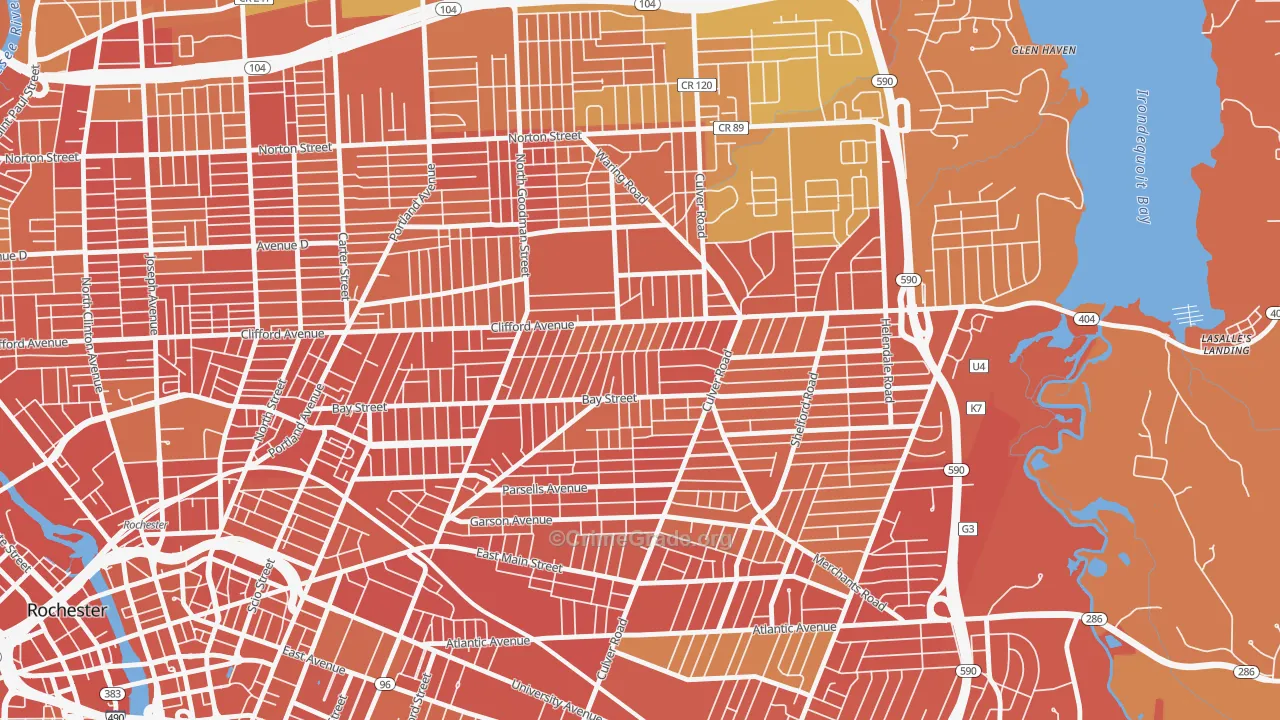 Homestead Heights, Rochester, NY Map of Drug-Related Crime Rates