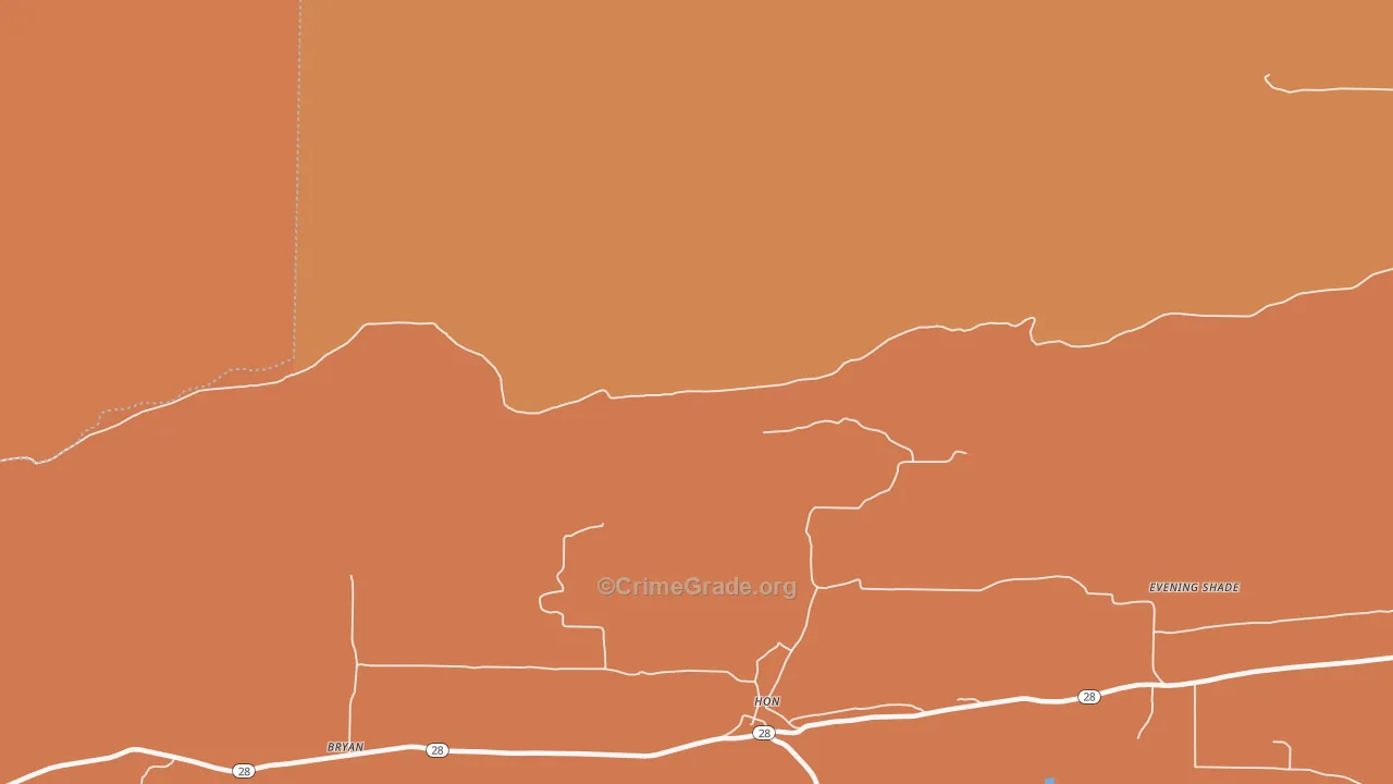 Hon, AR Map of Drug-Related Crime Rates