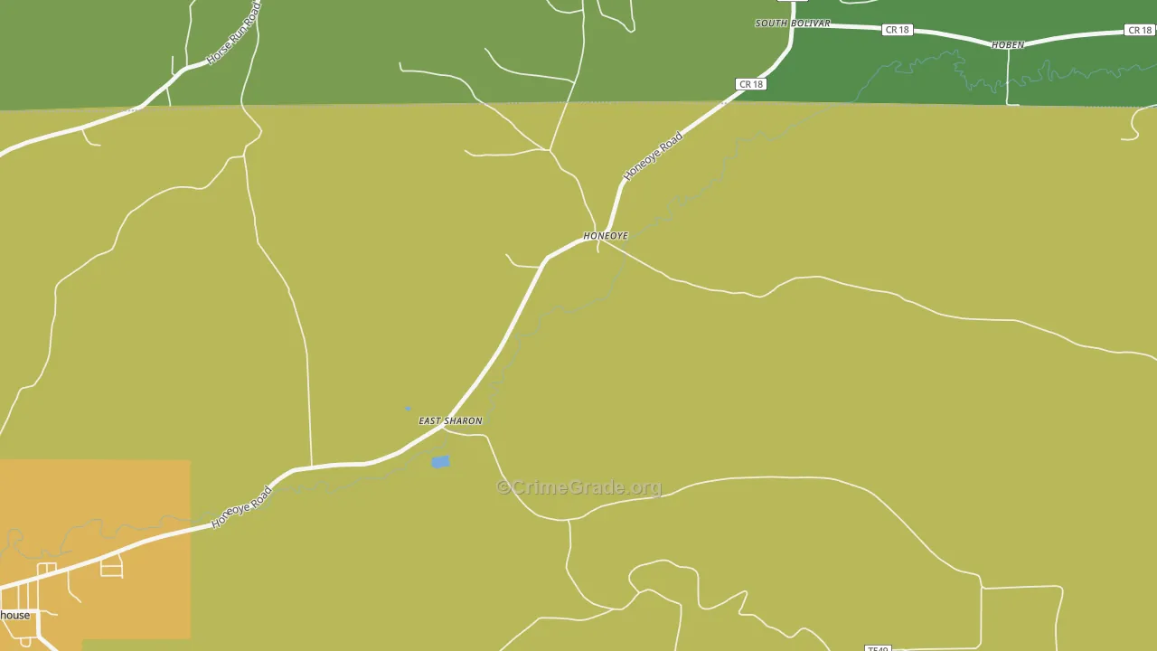 Honeoye, PA Map of Drug-Related Crime Rates