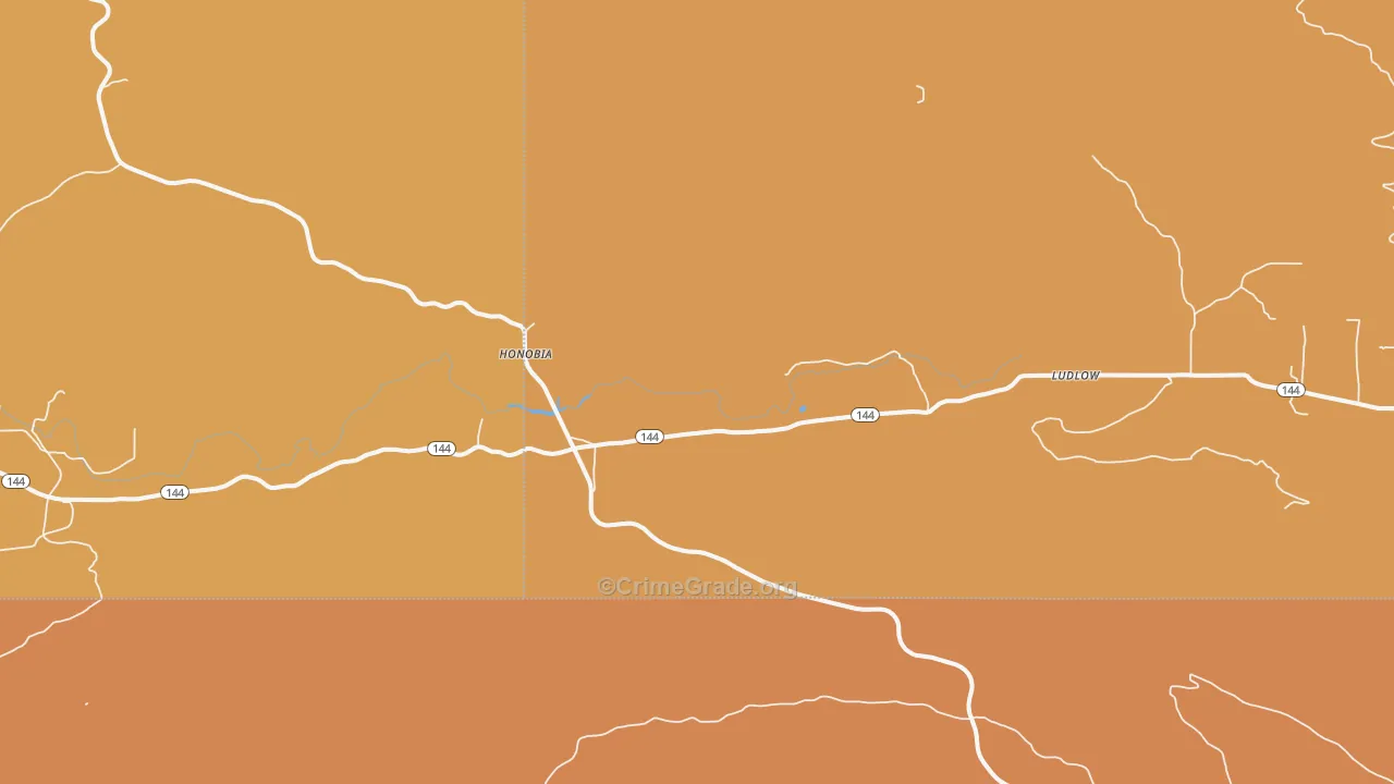 Honobia, OK Map of Drug-Related Crime Rates