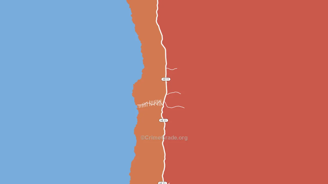 Hookena, HI Map of Drug-Related Crime Rates